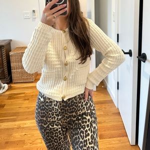 Mango Classic Cream Cardigan in XS